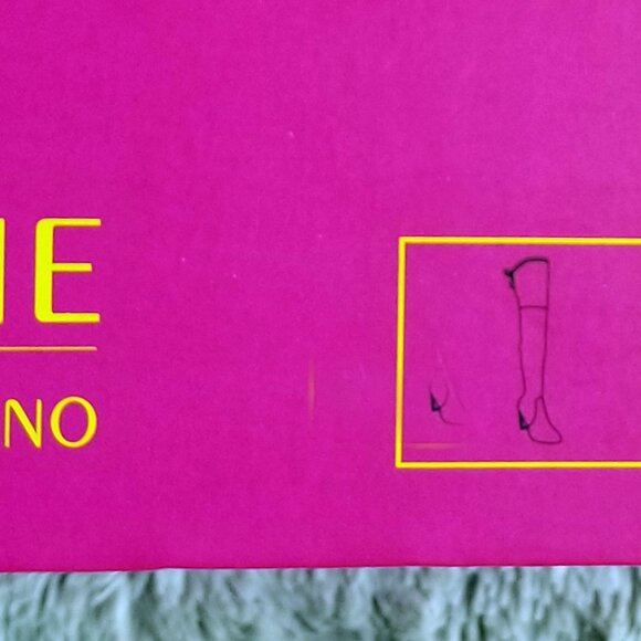 Catherine Malandrino Verda Thigh Hi Boot Over The Knee Size 8.5 Black Faux Suede - Picture 15 of 15